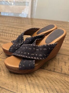 MUSSE AND CLOUD Cersei Wedge Sandal Leather Platform Heel